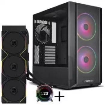 Lian Li LANCOOL 216 pc-behuizing-bundel + HYDROSHIFT II LCD-C 360TL AiO - zwart