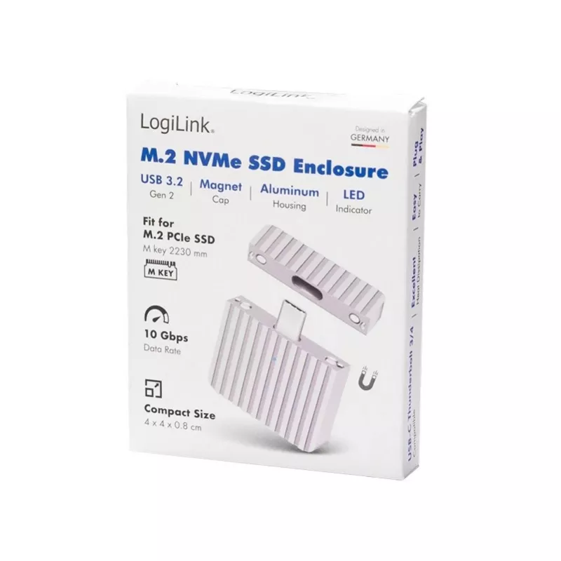Zeer kleine USB3.2 Gen2x1 SSD-behuizing USB-C NVM