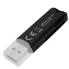 Kaartlezer SAVIO AK-64 USB 3.2 Gen 1 Type-A-uitgang, MicroSD-slot, 5000 Mbit/s, zwart