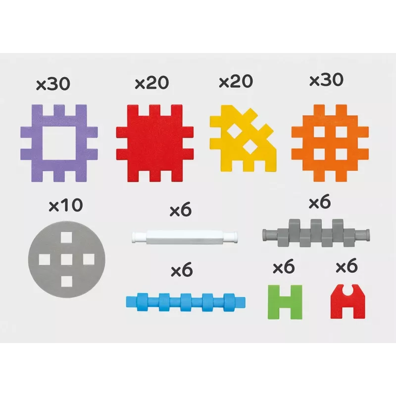Mini wafelbouwstenen 140 stuks in constructorset MARIOINEX 902363