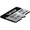 MicroSD-kaart Lexar 64 GB UHS-I klasse 3 SILVER PLUS