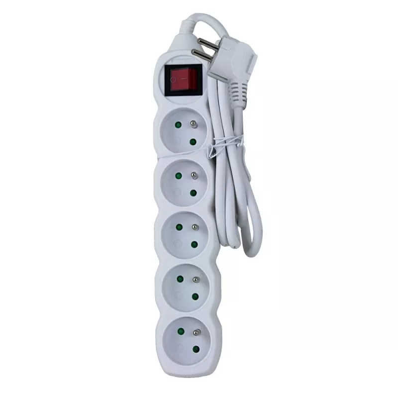 Stekkerdoos ESPERANZA ELK214W 1,5 m, 5 Type-E-netstopcontacten, binnen, wit