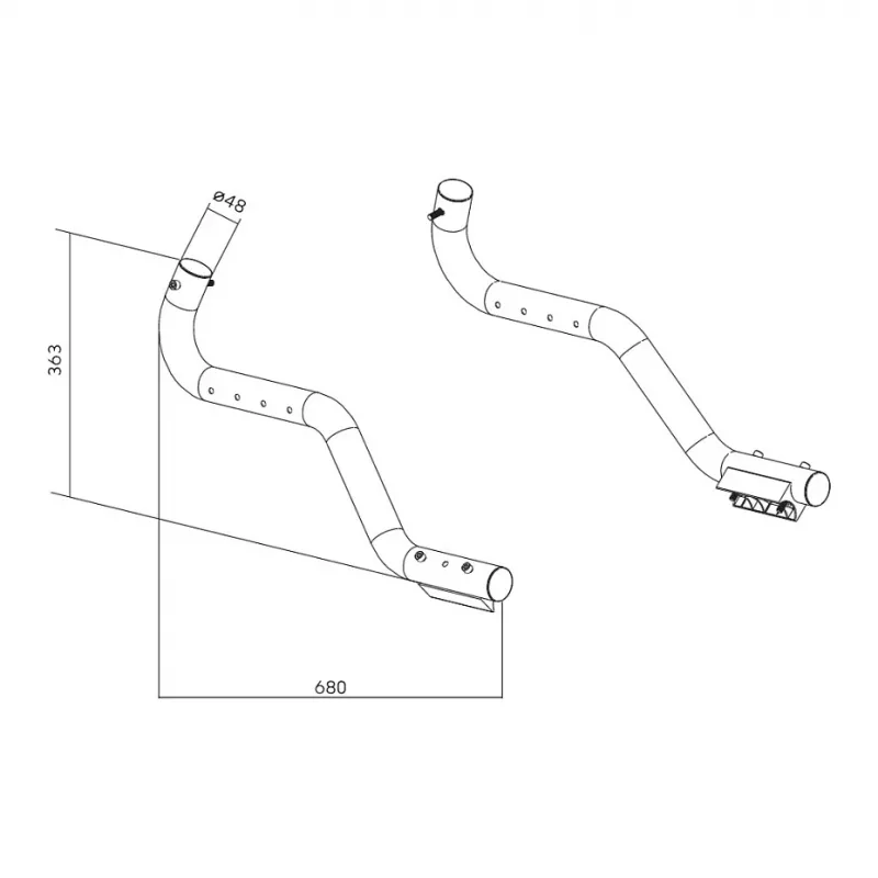 Oplite GTR S3/S8 Full Force Kit framversteviging, zwart