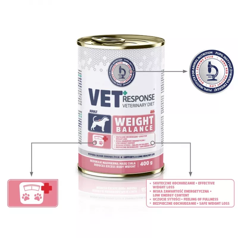 VET RESPONSE Gewicht balance - natvoer voor honden - 400 g