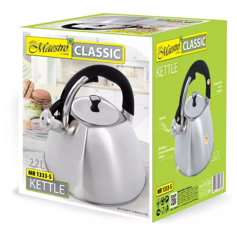 Maestro MR-1333-S waterketel, 2,2 l, roestvrij staal