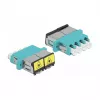 Glasvezelkoppeling DeLOCK 86905 LC quad bus naar LC quad bus multimode aqua