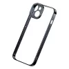 Baseus Glitter Transparent Case and Tempered Glass set voor iPhone 14 Plus (zwart)