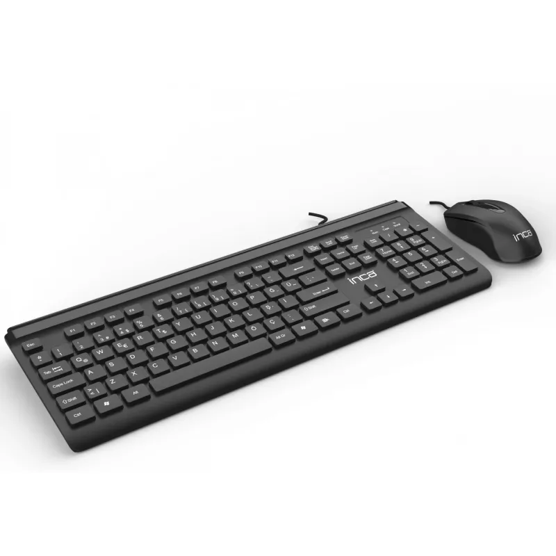 Inca IMK-377 toetsenbord muis inbegrepen Office USB Turks zwart