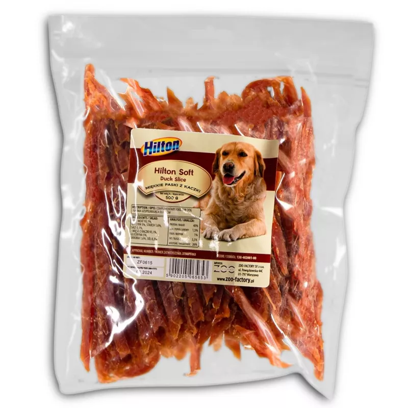 HILTON Zachte eendenreepjes - hondensnack - 500 g