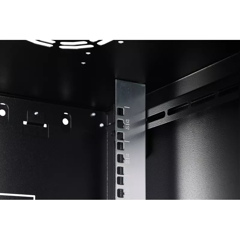 Wandgemonteerde netwerkkast DIGITUS Dynamic-N DN-37111 — 12U, 600 x 600 mm, IP20, slot met sleutel