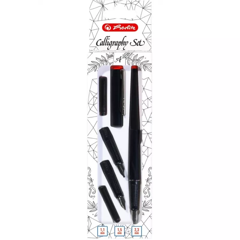 Balpen + vulpen Herlitz 8623001 zwart 5 stuks