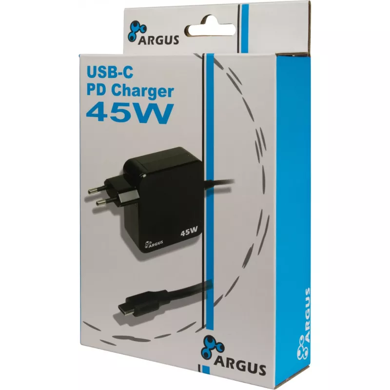Oplader Inter-Tech PD-2045 universeel zwart AC voor binnen 20V USB-C