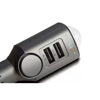 Mobiel oplaadapparaat Technaxx 4743 Universeel Zwart Sigarettenaansteker Auto