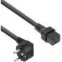 ACT stroomsnoer CEE 7/7 stekker (haaks) - C19 IEC Lock zwart 2 m, EL262S