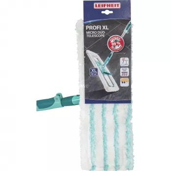 Mop Leifheit 55049 microvezel mop voor laminaat, tegels en hout, grijs/turquoise