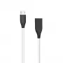 Siliconen kabel USB-Micro-USB (wit, 1 m)