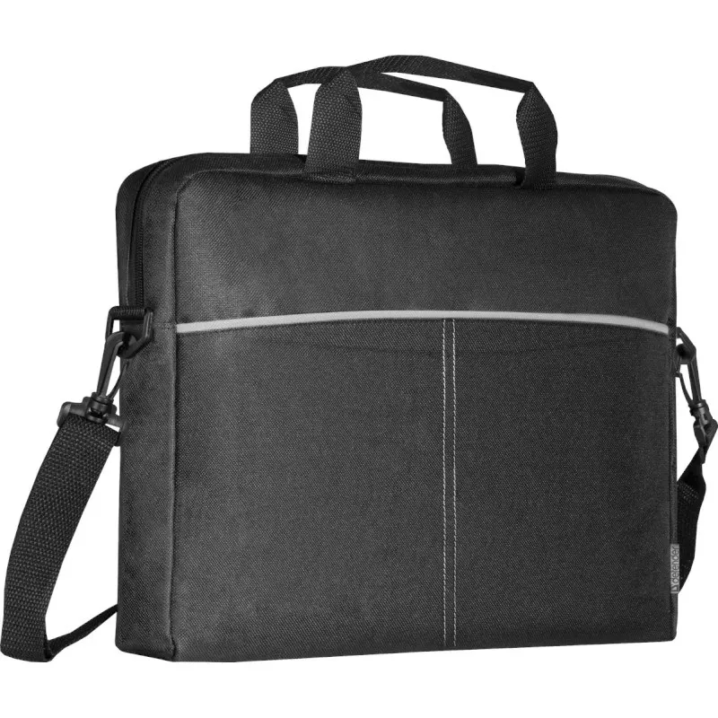 Laptoptas DEFENDER Lite 39,6 cm (15,6 inch) zwart/grijs, polyester, rits, draaggreep, afneembare schouderriem