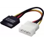 SATA-voedingsadapter ShiverPeaks 78236-HQ, lengte 13,30 cm, voor 5,25-inch bay-aansluiting