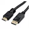 Videokabel-adapter ROLINE 11.04.5776 7.5m HDMI type A DisplayPort zwart