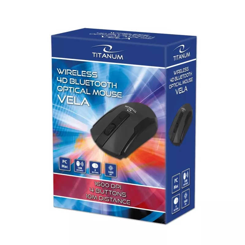 Muis Esperanza TM123 draadloos Bluetooth 4D Vela zwart