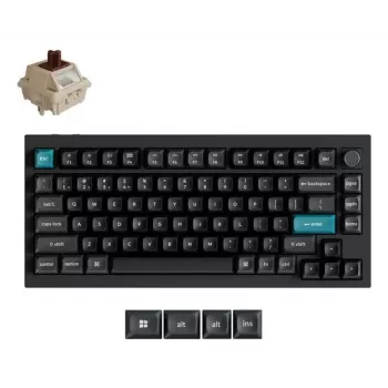 Mechanisch 75%-toetsenbord Keychron Q1 Ultra 8K – USB + RF draadloos + Bluetooth, RGB, zwart