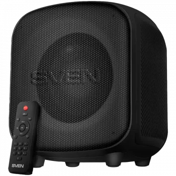 Luidspreker SVEN PS-555, zwart, uitgangsvermogen 65 W (RMS), TWS, Bluetooth, USB, microSD, afstandsbediening, lithiumaccu