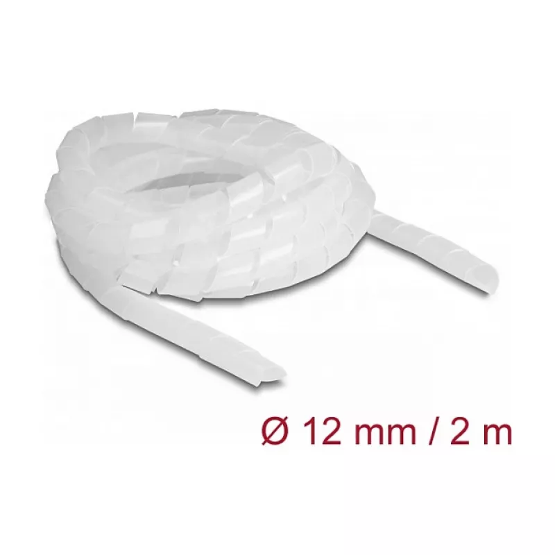 DeLOCK spiraalslang flexibel 2 m x 12 mm transparant polyethyleen -40 tot 80 °C