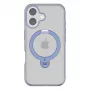 Beschermhoesje Torras Ostand Spin voor iPhone 16 – blauw, slank profiel, draadloos laden compatibel