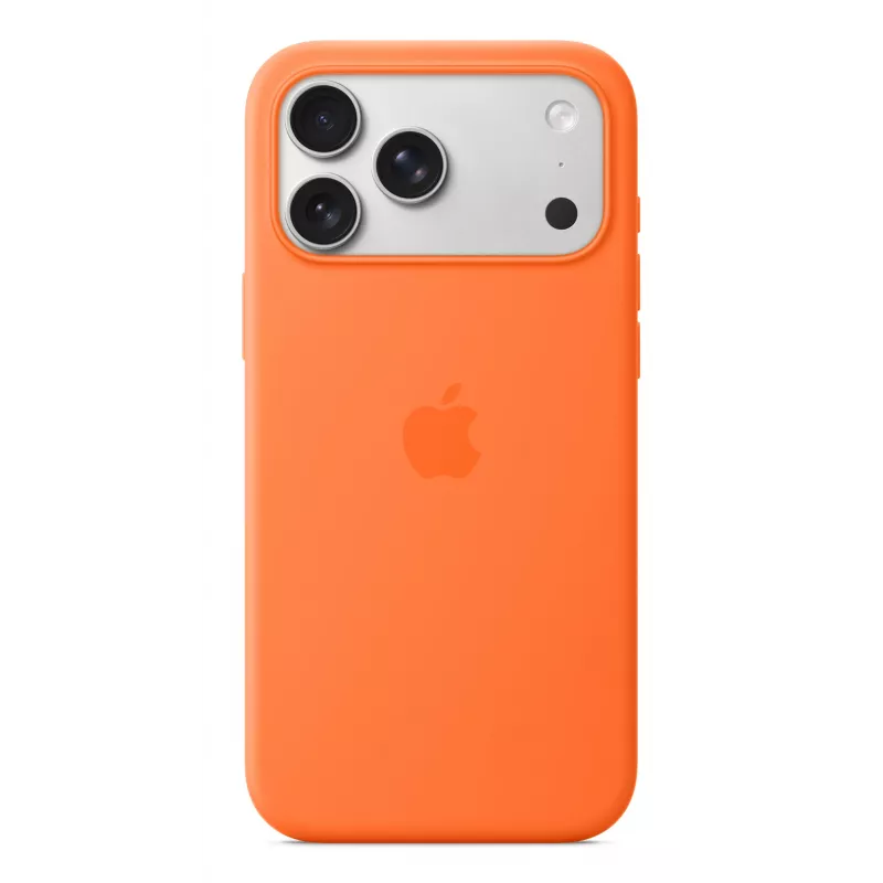 Apple iPhone 17 Pro Max siliconen case met MagSafe oranje