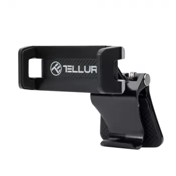 Telefoonhouder Tellur TLL171261 — universele, compacte, kantelbare auto- en tafelhouder, zwart