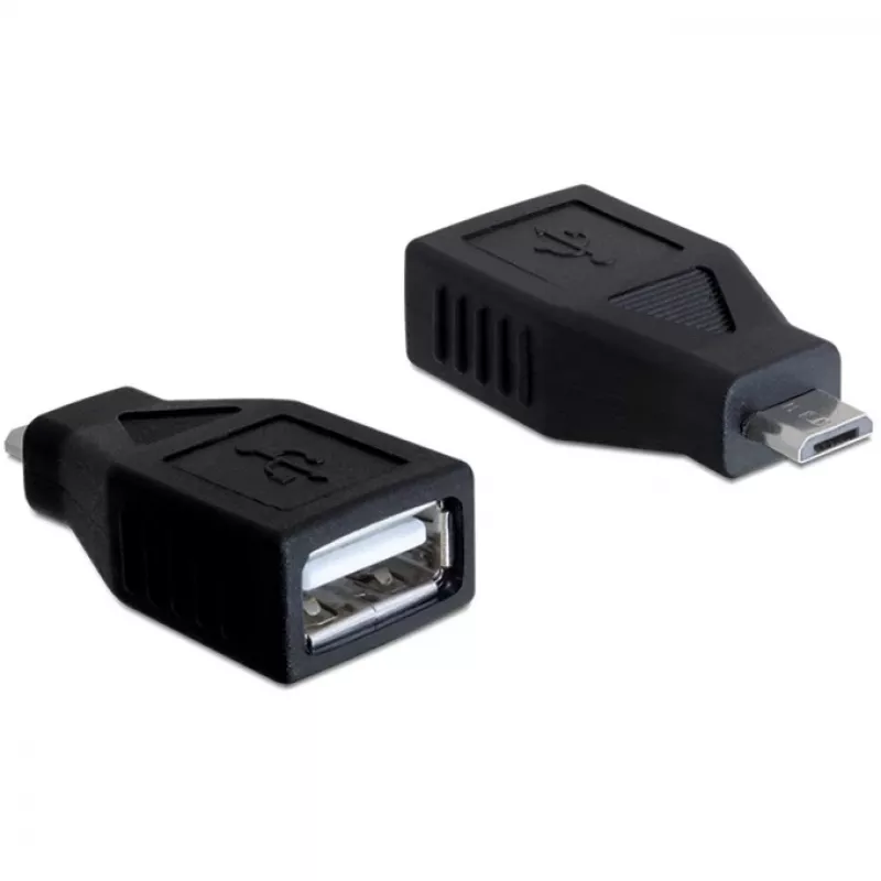 DeLOCK - USB-adapter - USB Type-A, 4-polig (bus) - 5-polig Micro-USB Type-B (stekker) (65296)