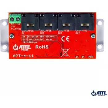 PoE-extender-switch Atte APT-4-11 — 4-poorts 10/100 Mbit/s