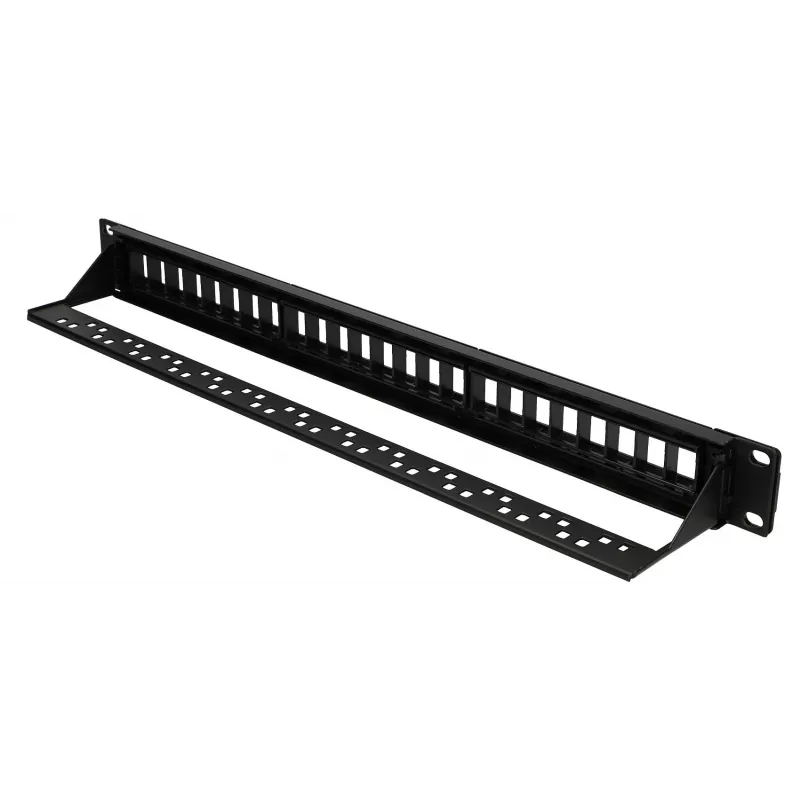 Patchpanel Extralink 24-poorts U/UTP (UTP) modulair, 1U, zwart, 482,6 mm breed