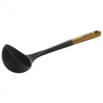Stoflepel - 31 cm, bruin-zwart