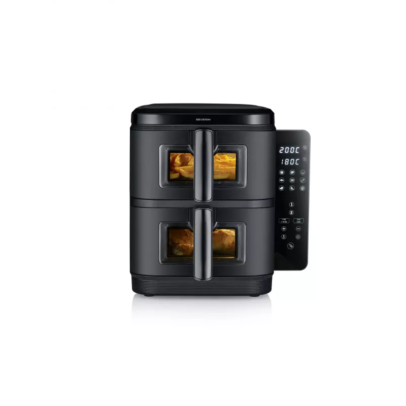 Friteuse SEVERIN FR 2468 S-Fry Duo Stack 2-in-1 kookcapaciteit, dualmandontwerp