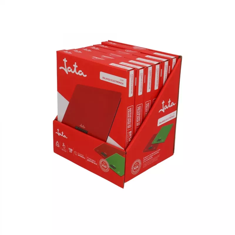 Elektronische keukenweegschaal JATA Mod. 729R rood