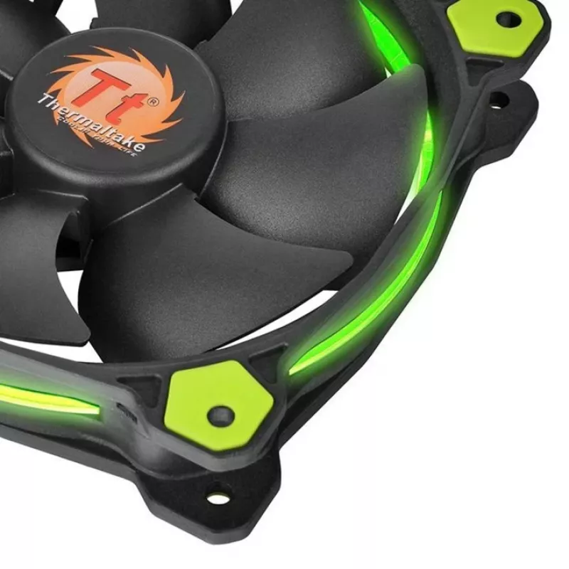 Ventilator Thermaltake Riing 14 CL-F039-PL14GR-A 14 cm zwart groen
