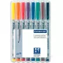 Markeerstift Staedtler 315 WP8 zwart blauw bruin groen oranje rood violet geel