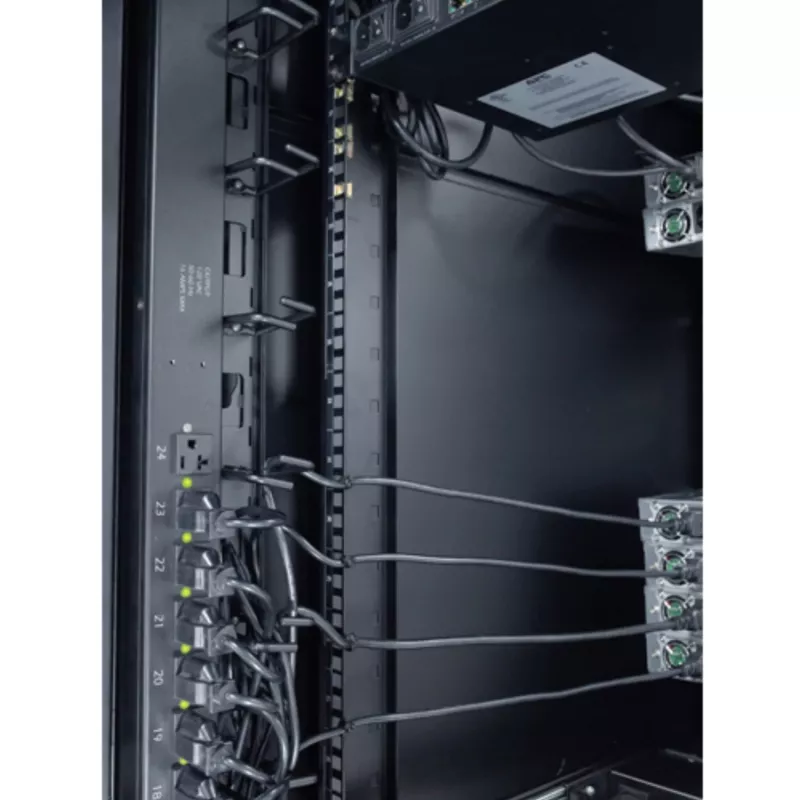 APC NetShelter kabelmanagement, verticale kabelmanager, kabelringen, set met 8, zwart, 55 mm x 766 mm x 85 mm