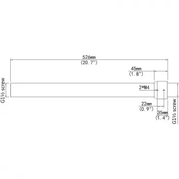 Mastmontagebeugel ALLNET ALL-CAM2498-LEP 500mm voor cameraophanging, compatibel met de ALL-CAM2498-serie