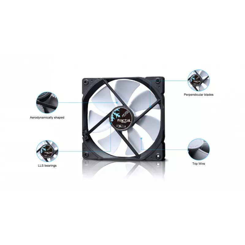 Ventilator Fractal Design Dynamic X2 14 cm zwart wit