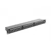 Patchpanel 1U LANBERG PPS5-1024-B — 24-poorts RJ-45 Cat5, metaal, zwart, rackmontage