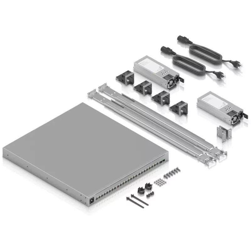 Ubiquiti UniFi Enterprise Campus ECS-24-PoE Managed L3-switch, 8x 2,5G + 16x 10G RJ-45 + 2x SFP28, PoE+++