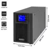 Uninterruptible power supply QOLTEC 53981 on line 2kVA, 2000 VA capaciteit