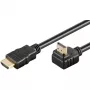 Goobay 61296 - High Speed HDMI-kabel met ethernet-haakse stekker 4K60Hz 2.0 - kabel - digitaal/display/video