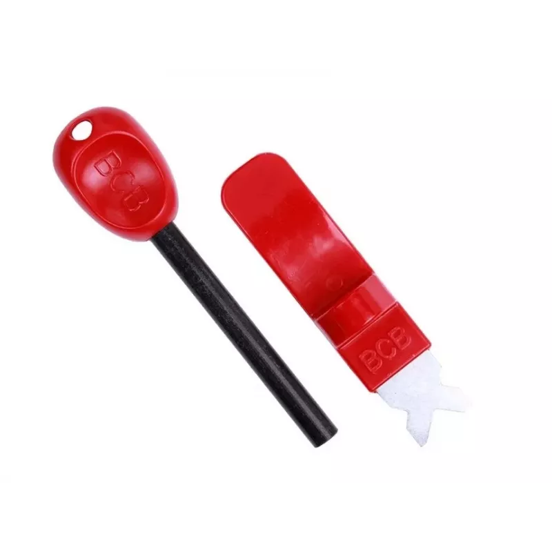 Overlevingskompas BCB CN340 — compact kompas met lichtgevende wijzerplaat, kunststof greep, 110 mm, 47 g, rood
