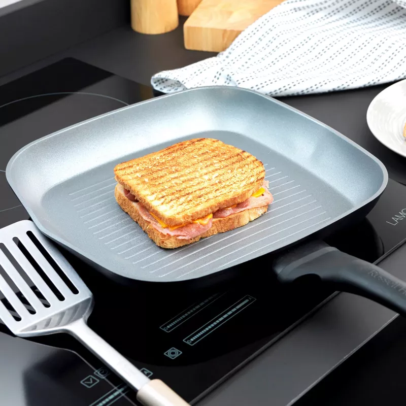 Griddle Russell Hobbs RH01861EU7 28 cm Crystaltech – antiaanbaklaag bakplaat, platte grillpan