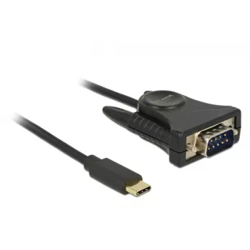 Delock 62964 USB-C naar serieel DB9 RS-232-adapter, 1,8 m, zwart