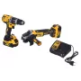 Combinatieset voor elektrisch gereedschap DeWALT DCK2080P2T-QW — 18V Li‑Ion 5Ah (2x), DCG405 haakse slijper, boorschroefmachine, M14 schuurplateaudraad, draagkoffer