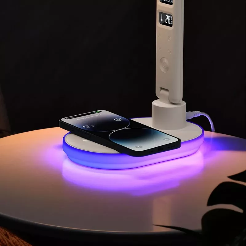 Tafellamp Hawk HW-LAMP03 wit RGB — verstelbare led-bureaulamp met RGB-verlichting